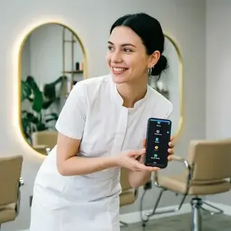Beautician using Little Market POS
