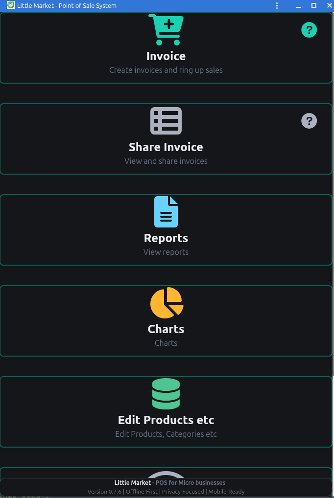 Little Market POS Dashboard