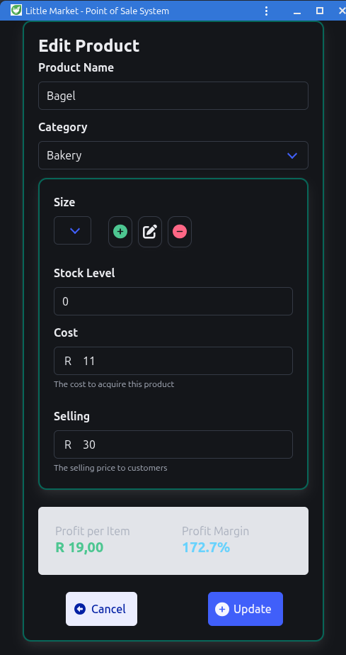 Little Market POS Dashboard