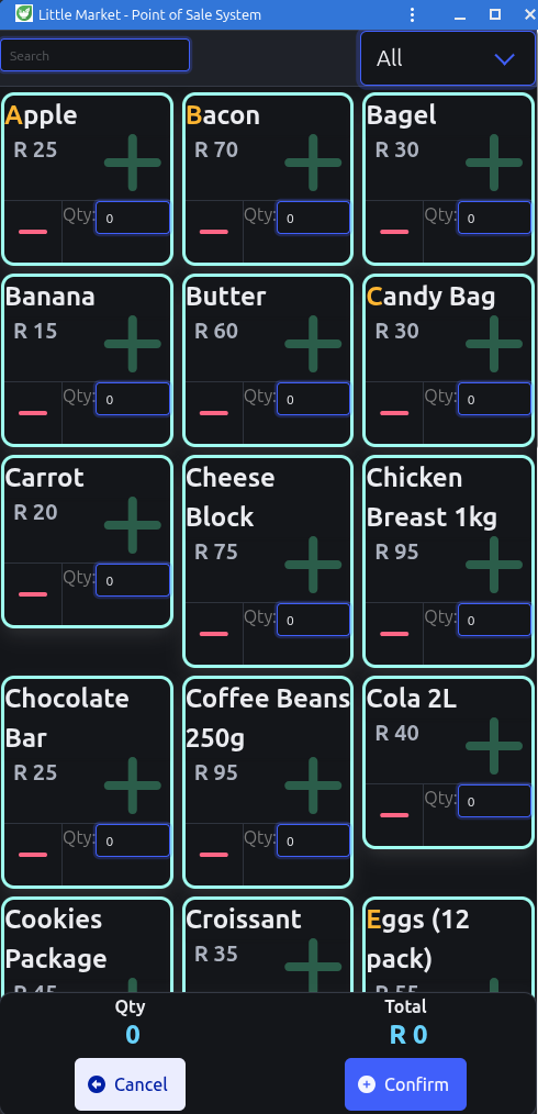 Little Market POS Dashboard